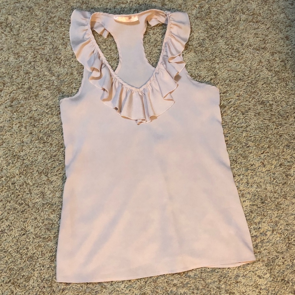 Pink Ruffle Racerback Top